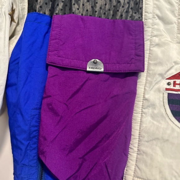 VTG  80s/90s Head Sportswear Ski Jacket Womens Sz10 Rainbow Color Block Pullover - Picture 15 of 16